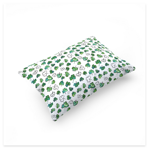 St. Patrick's Day Pillowcase, Field of Shamrocks Case