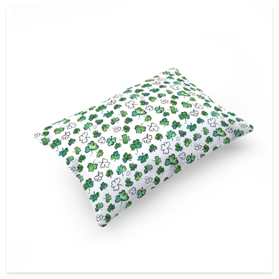 St. Patrick's Day Pillowcase, Field of Shamrocks Case